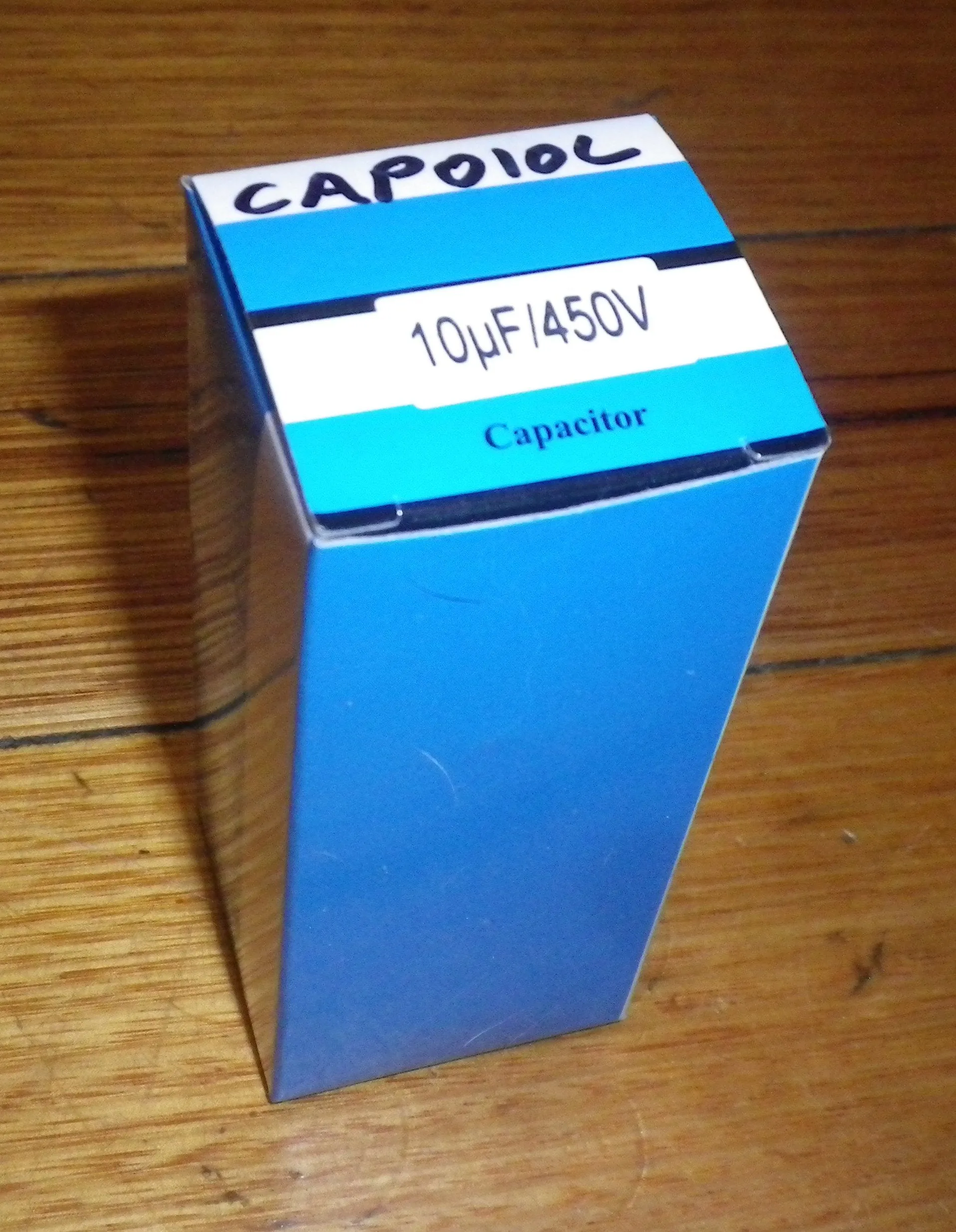 10uF 450Volt Motor Run Capacitor with Wires - Part # CAP010L