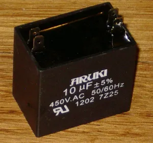 10uF 450Volt Motor Start/Run Capacitor - Part # CAC10UF
