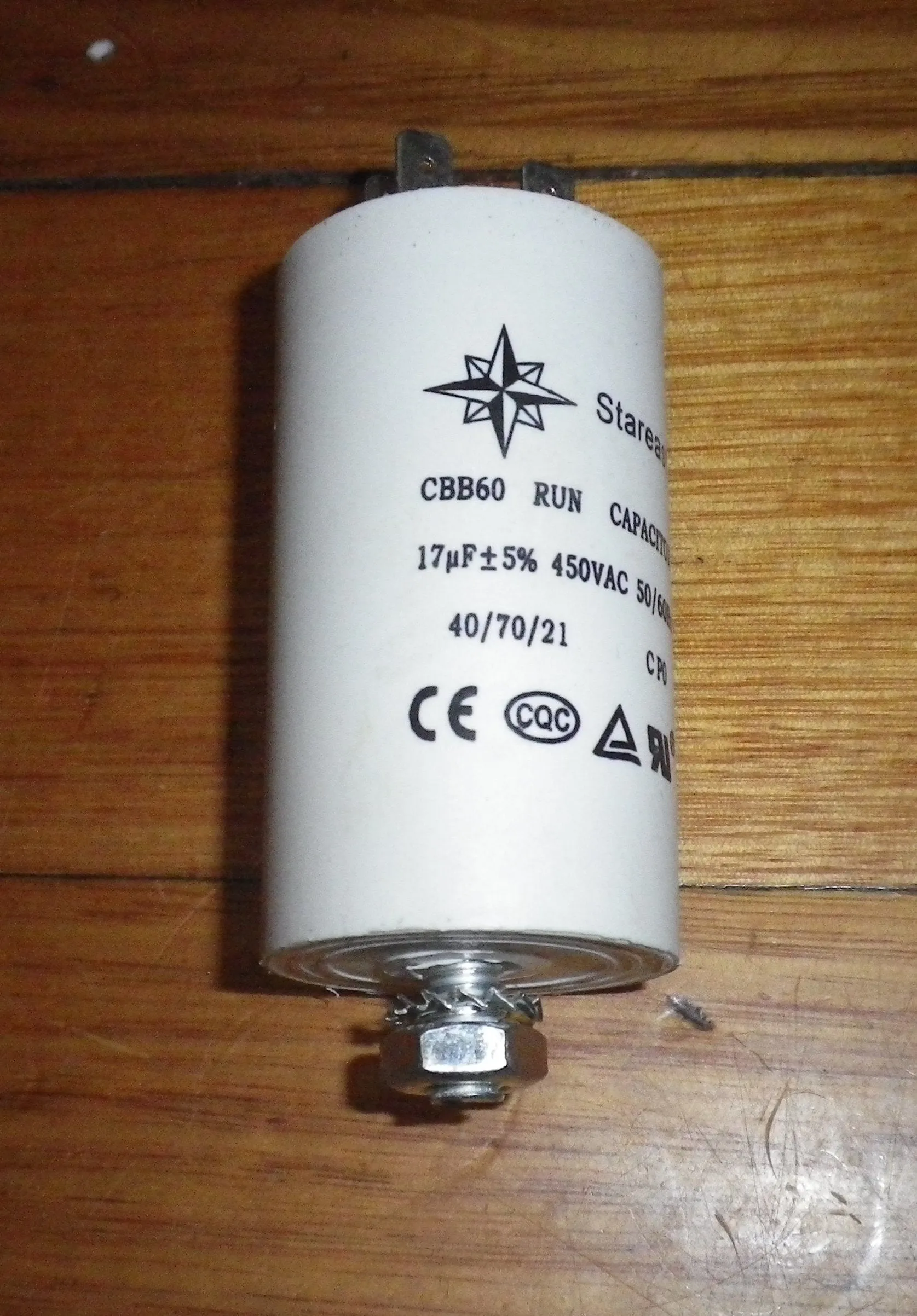 17uF 450Volt Motor Start Run Capacitor - CAP017S