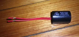 2uF 500Volt Motor Run Capacitor with Wires - Part # 2SMR500