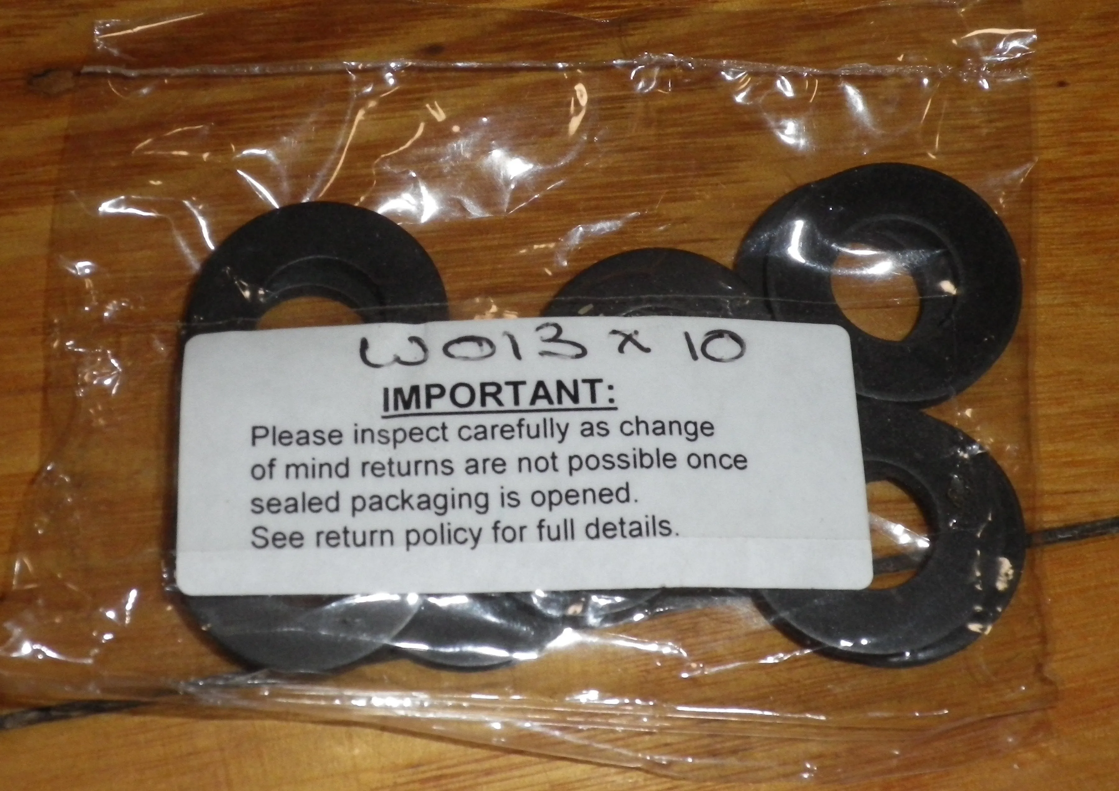 3/4" BSP Washing Machine Rubber Hose Washers (Pkt 10) - Part # W013-10