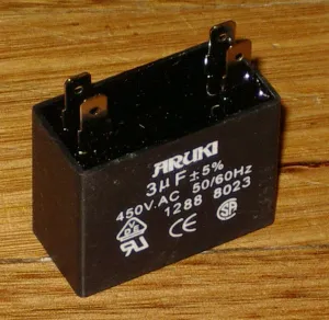 3uF 450Volt Motor Start/Run Capacitor - Part # CAC3UF