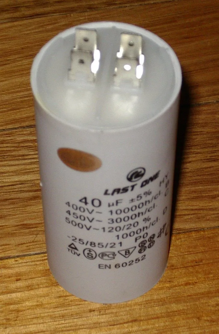 40uF 500Volt Motor Start/Run Capacitor - Part # CAP040