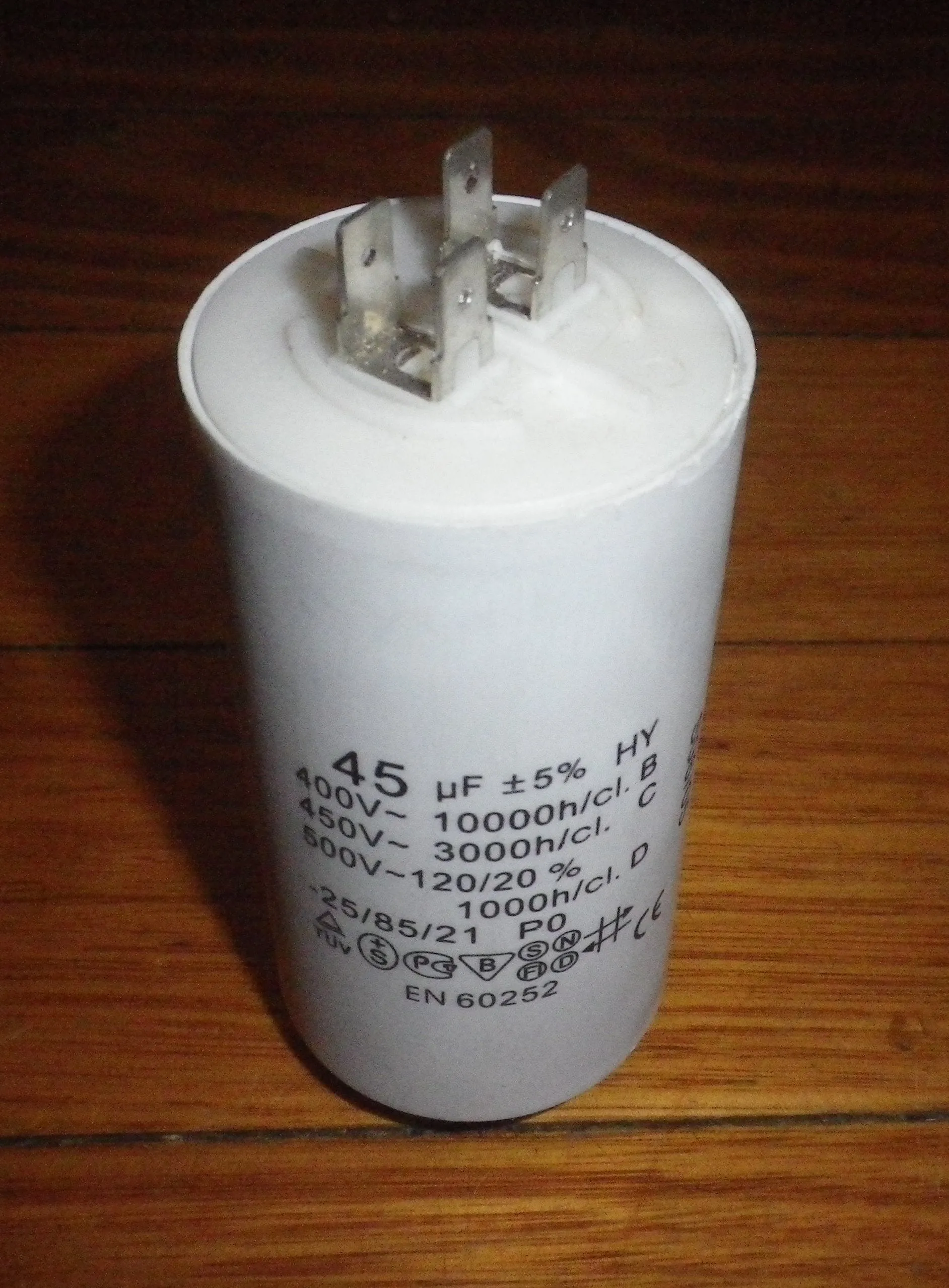 45uF 450Volt Motor Start Capacitor with Stud - Part # CAP045