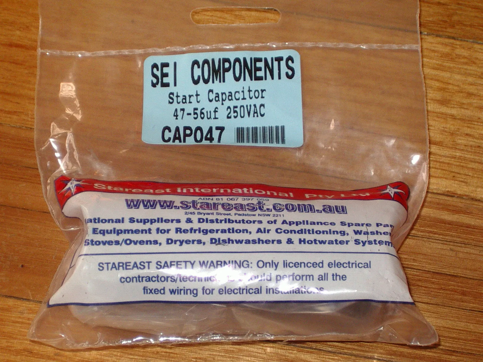 47uF - 56uF  250Volt AC Motor Start Capacitor - CAP047