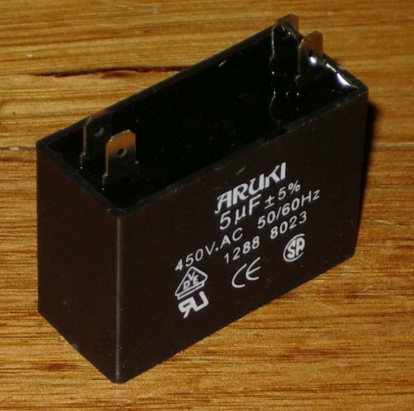 5.0uF 450Volt Motor Start/Run Capacitor - Part # CAC5UF