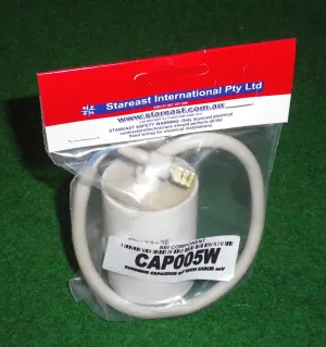 5uF 400Volt Motor Run Capacitor with Wires - Part # CAP005W