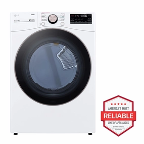 7.4 cu. ft. Ultra Large Capacity Smart wi-fi Enabled Front Load Gas Dryer with TurboSteam(TM) and Built-In Intelligence - (DLGX4001W)