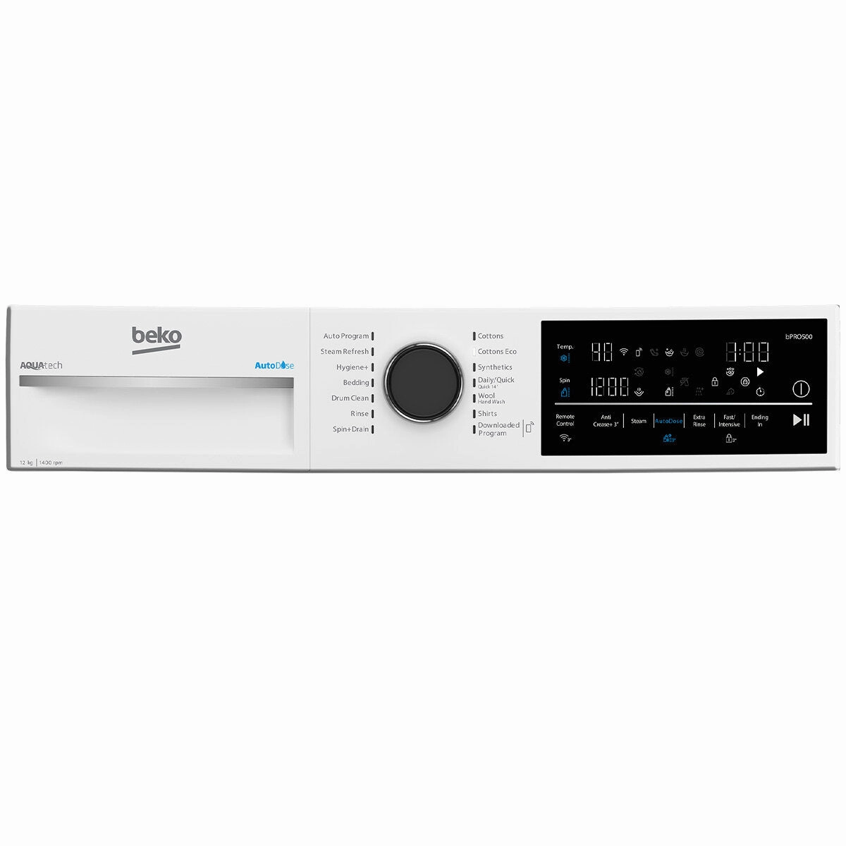 *Brand New* Beko BFLB124ADW 12kg Autodose Wifi Connected Front Load Washing Machine with Steam [5 Years Warranty]]