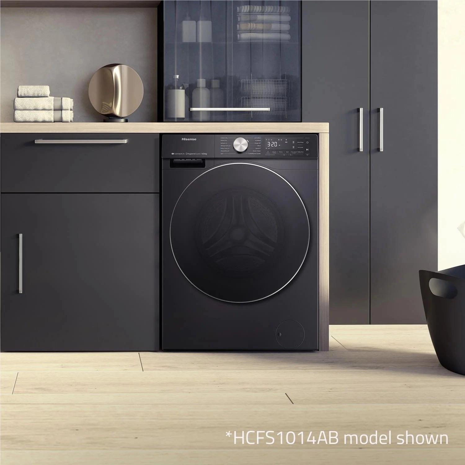 *Brand New* Hisense HCF7S1014B Series 7 10kg/6kg Washer Dryer Combo (Charcoal Black) [3 Years Warranty]