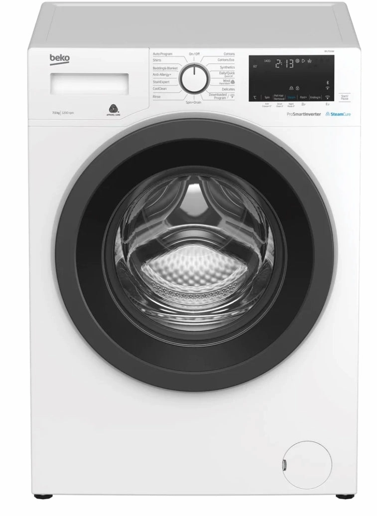 *CLEARANCE* [Brand New - Made in Europe] Beko BFL7510W 7.5kg Front Loader with Steam and Bluetooth