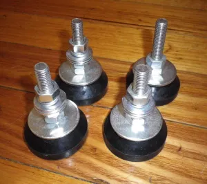 Adjustable Appliance Legs with Large Rubber Feet (4of) - Part # RF400A-B