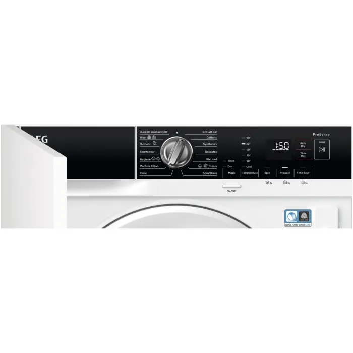 AEG L7WE74634BI 7kg/4kg 1600 Spin Integrated Washer Dryer