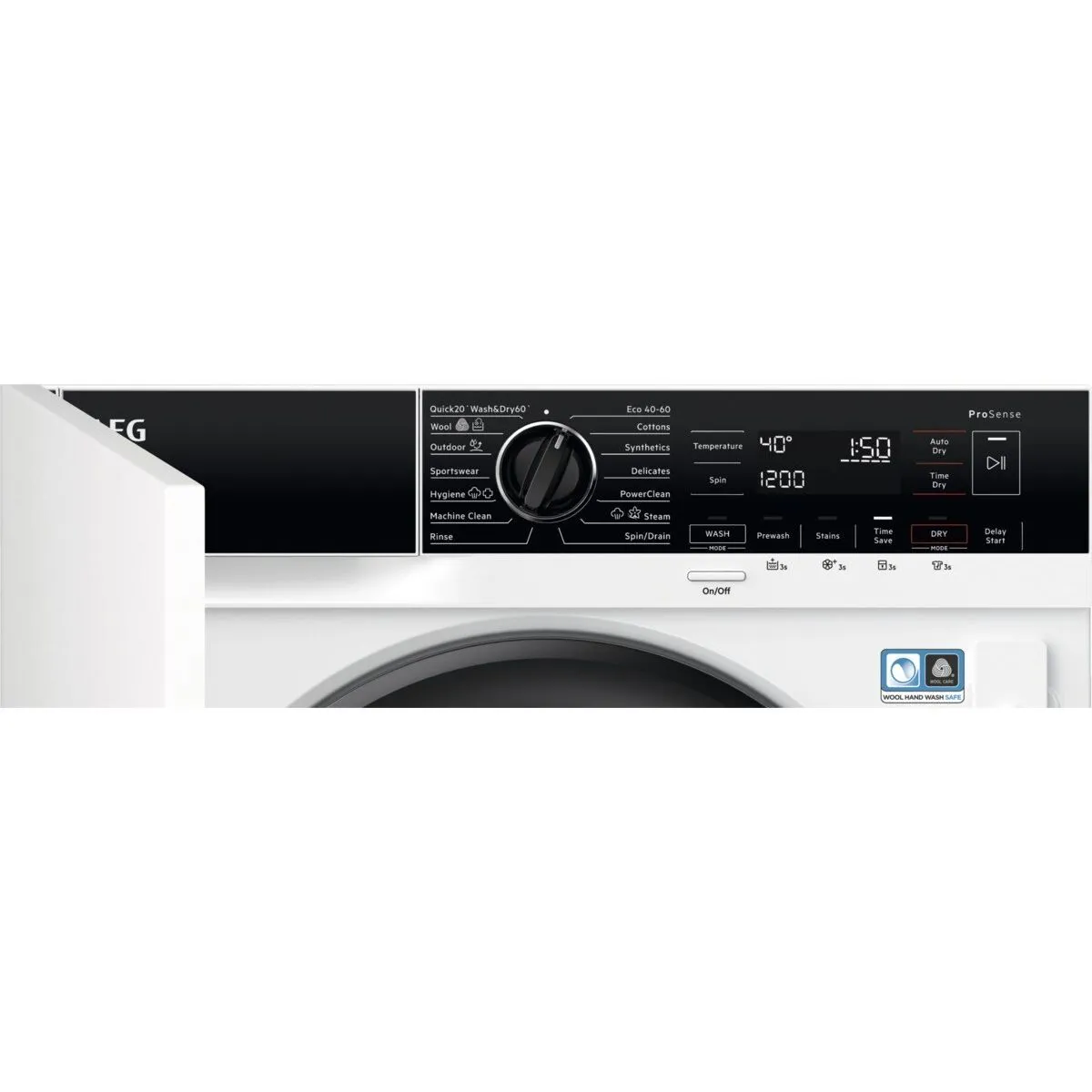 AEG L8WE84636BI 8kg/4kg 1600 Spin Integrated Washer Dryer