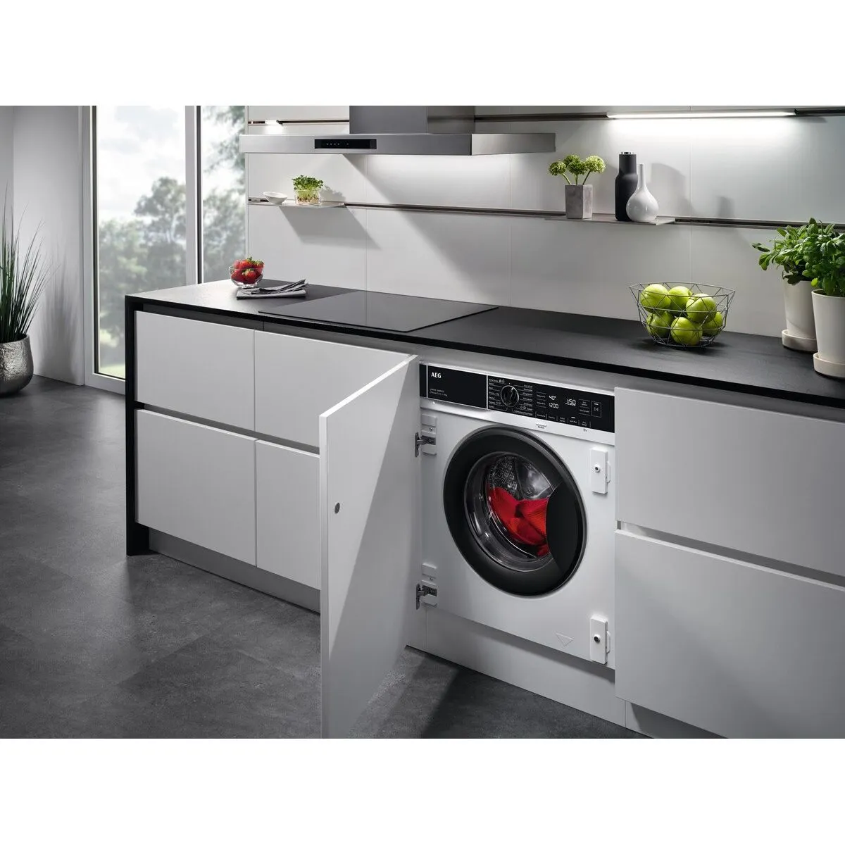 AEG L8WE84636BI 8kg/4kg 1600 Spin Integrated Washer Dryer