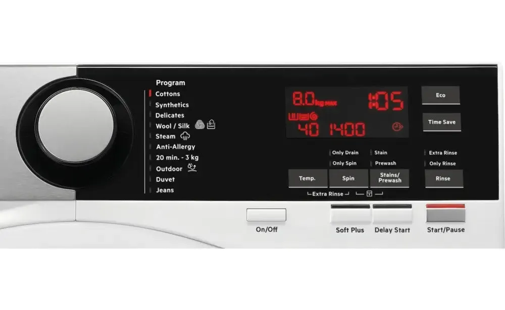 AEG LF6ES8431A 8kg 6000 Series Front Load Washing Machine with ProSense Technology