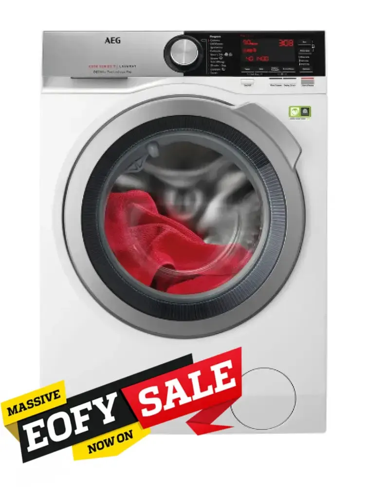 AEG LF8C9412AC 9KG 8000 Series Front Load Washing Machine with OKOMix Technology