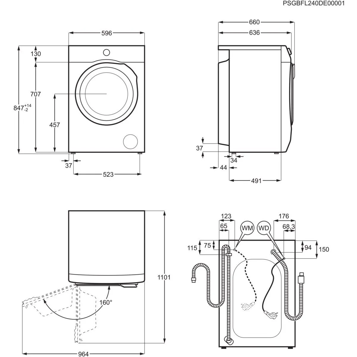 AEG LFR84146UC 10kg 1400 Spin Washing Machine