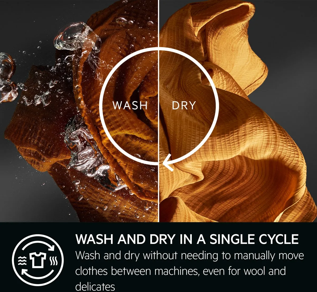 AEG LWR7116O4B 10kg/6kg 1400 Spin Washer Dryer