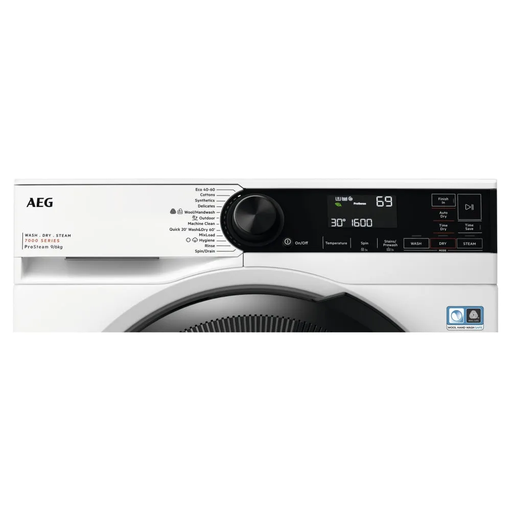AEG LWR7496O4B 9kg/6kg 1550 Spin Washer Dryer