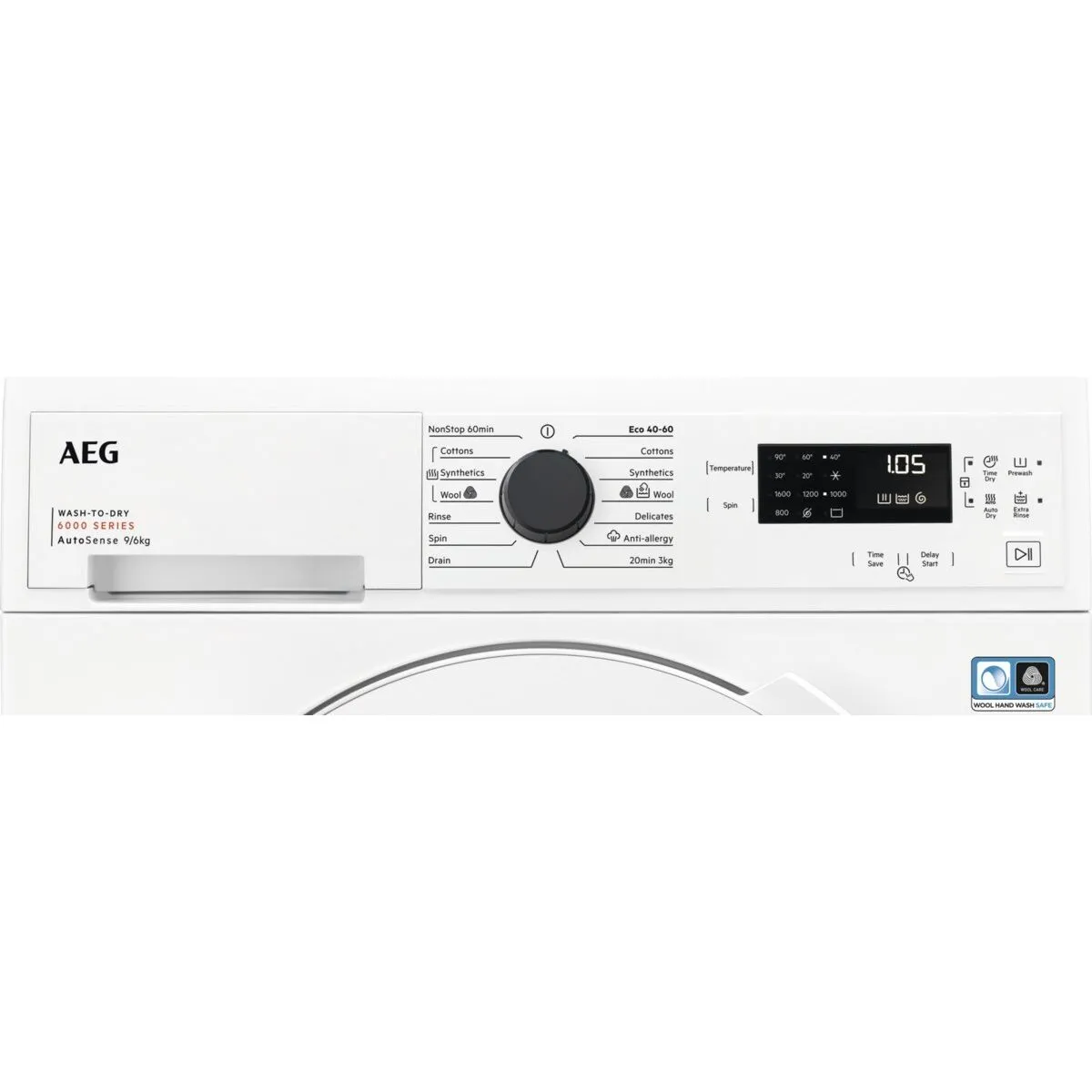 AEG LWX60966B 9kg/6kg 1600 Spin Washer Dryer