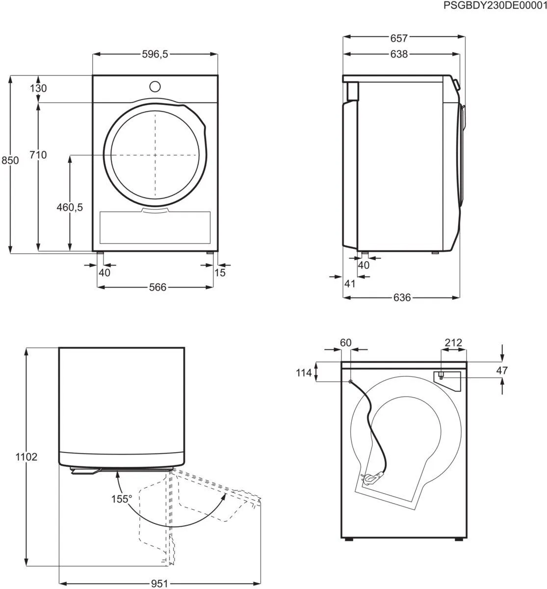 AEG TR709G0Z 9kg Heat Pump Tumble Dryer