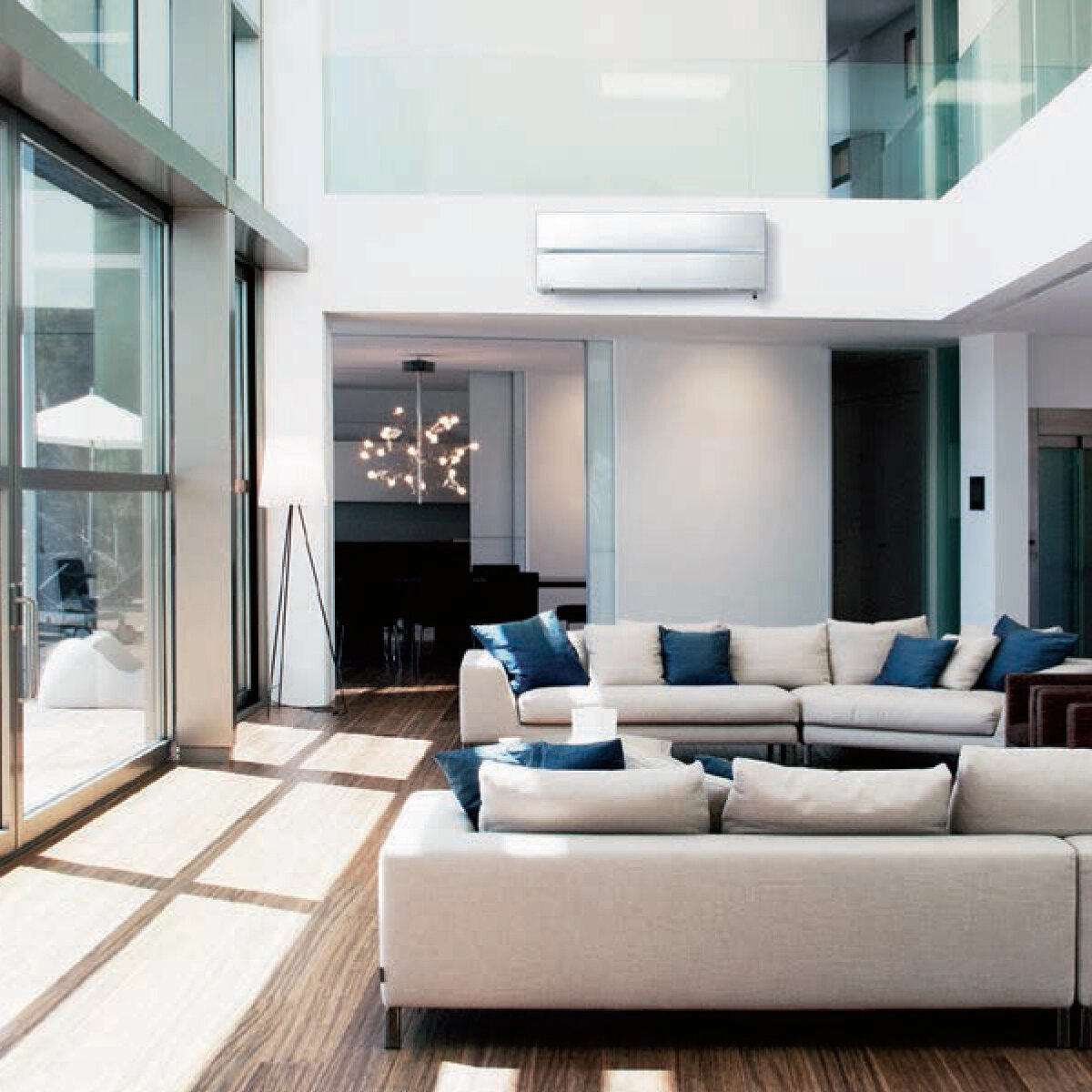 Air conditioner Mitsubishi Electric Kirigamine Style MSZ-LN dual split 9000 9000 BTU inverter B wifi outdoor unit 3.3 kW White
