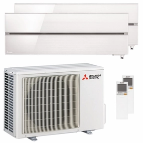 Air conditioner Mitsubishi Electric Kirigamine Style MSZ-LN dual split 9000 9000 BTU inverter B wifi outdoor unit 3.3 kW White