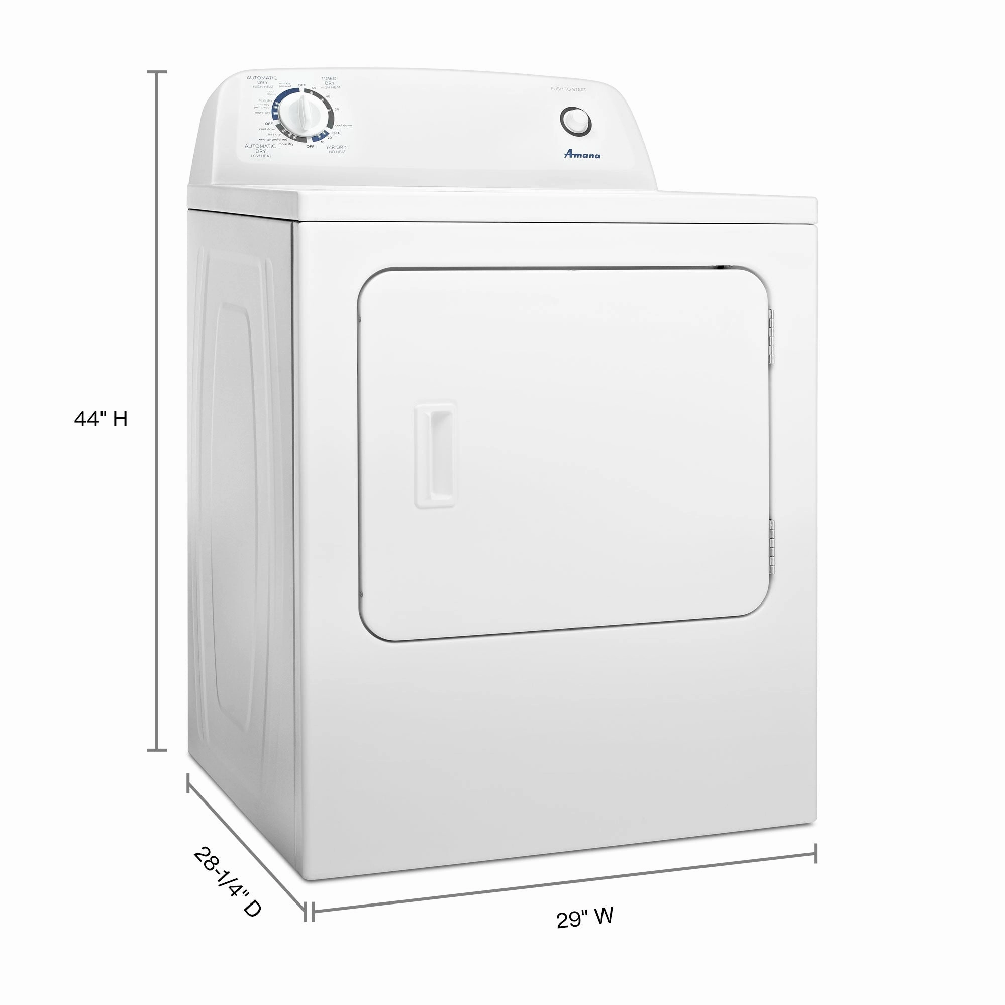 Amana White Gas Dryer (6.5 Cu. Ft.) - NGD4655EW
