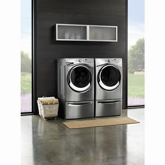 Amana XHPC155YC 15.5" Pedestal For Front Load Washer And Dryer With Storage - Chrome