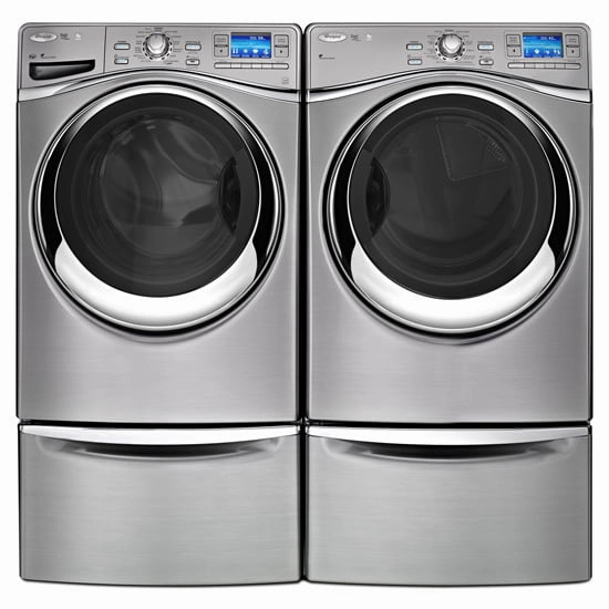 Amana XHPC155YC 15.5" Pedestal For Front Load Washer And Dryer With Storage - Chrome