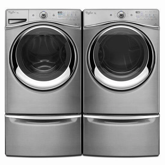 Amana XHPC155YC 15.5" Pedestal For Front Load Washer And Dryer With Storage - Chrome