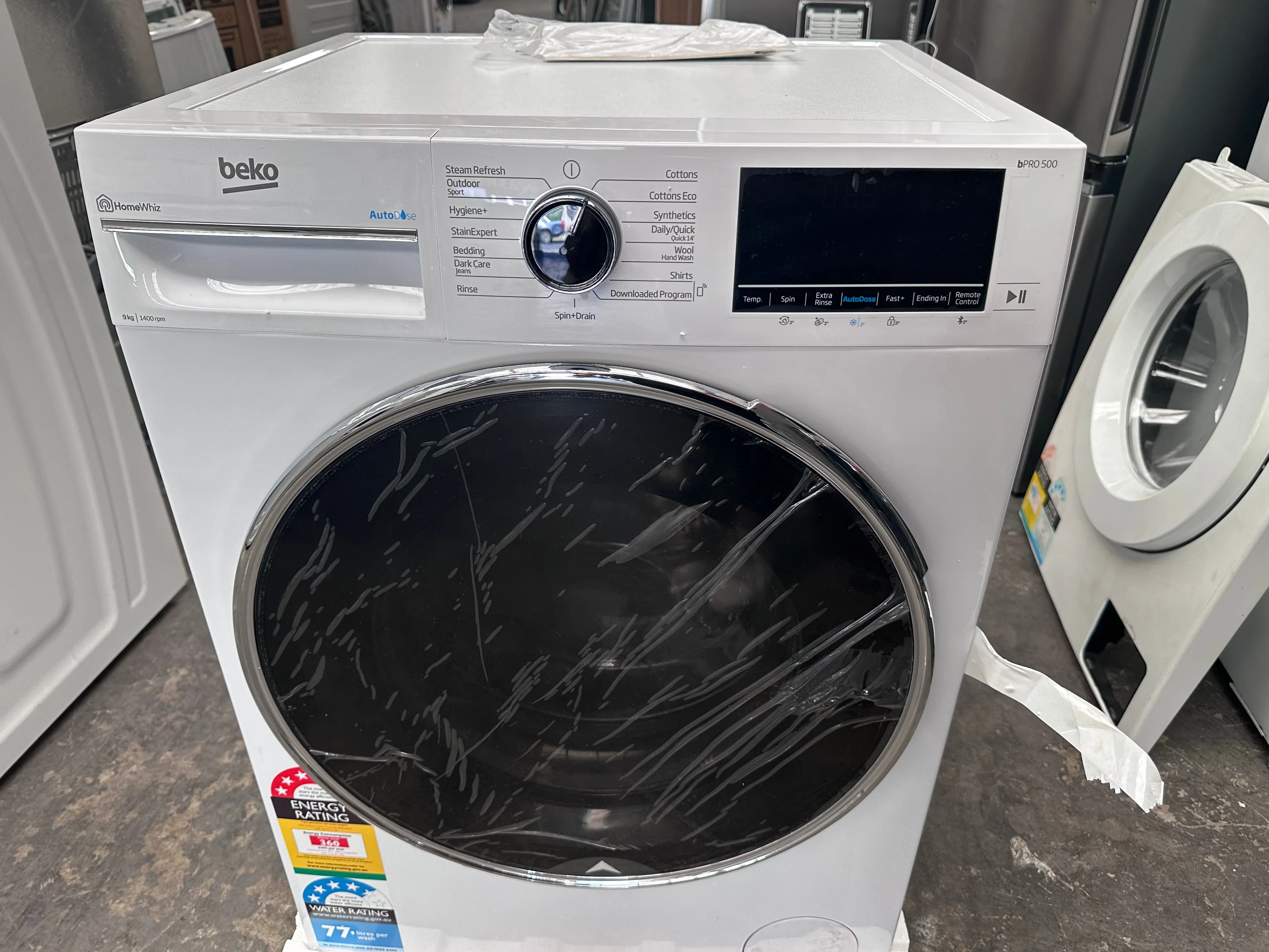 *AMAZING VALUE*  Beko BFLB902ADW 9kg Auto Dose Front Load Washing Machine [Factory Second]