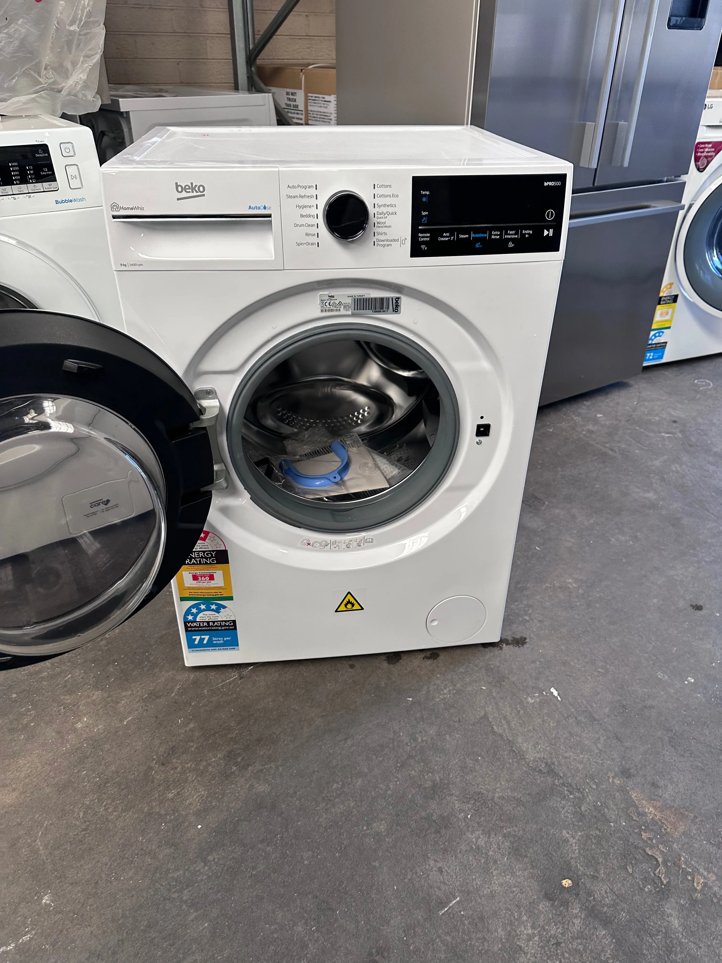 *AMAZING VALUE*  Beko BFLB902ADW 9kg Auto Dose Front Load Washing Machine [Factory Second]