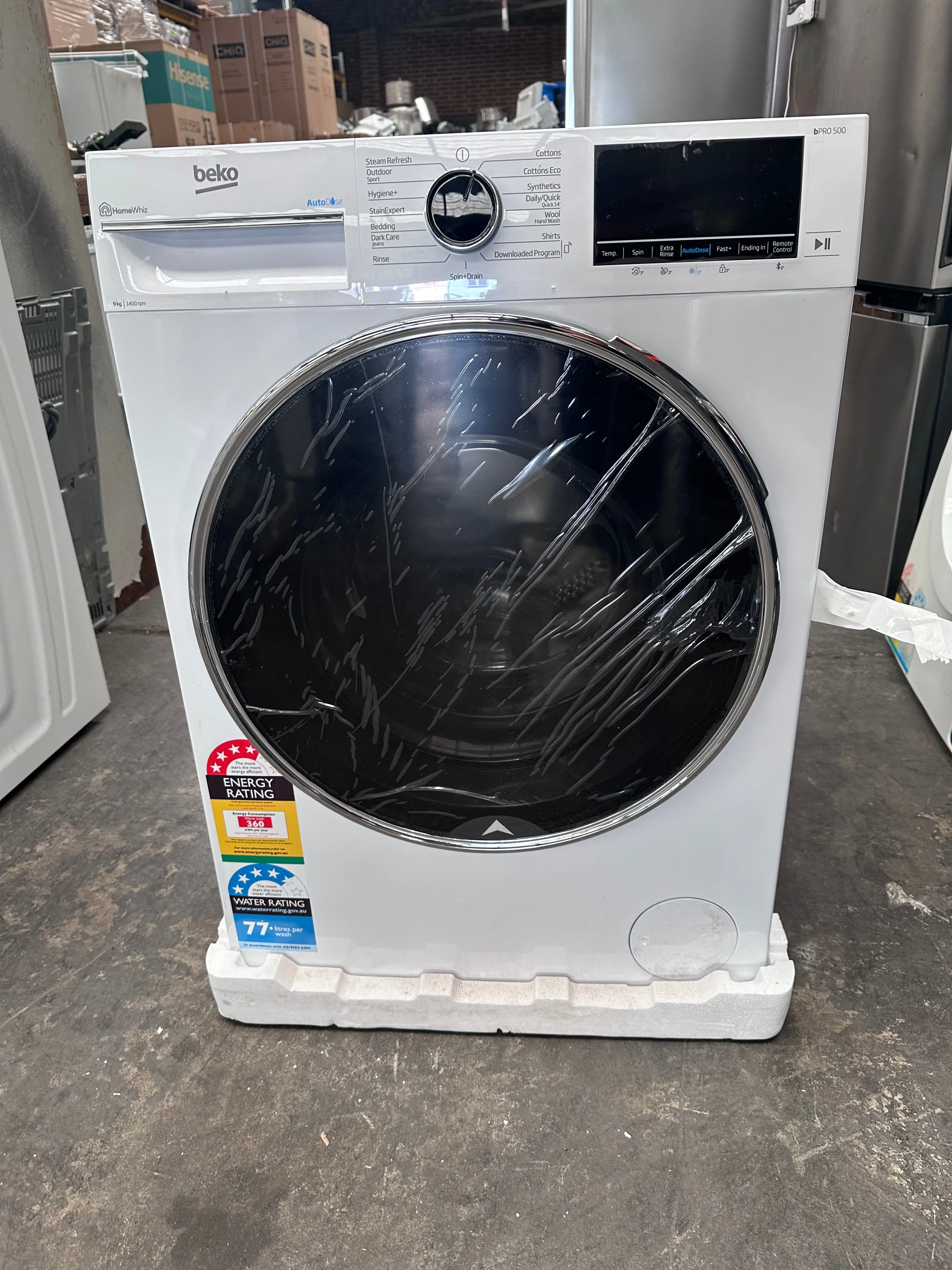 *AMAZING VALUE*  Beko BFLB902ADW 9kg Auto Dose Front Load Washing Machine [Factory Second]
