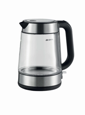 Ariete Glass Kettle Metal, 1.7Lit, 2200Watts, Stainless Steel