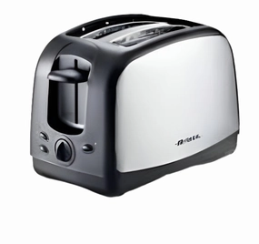 Ariete Toaster 2Slice, Toasting Levels 2Functions Defrosting, 930Watts, Silver