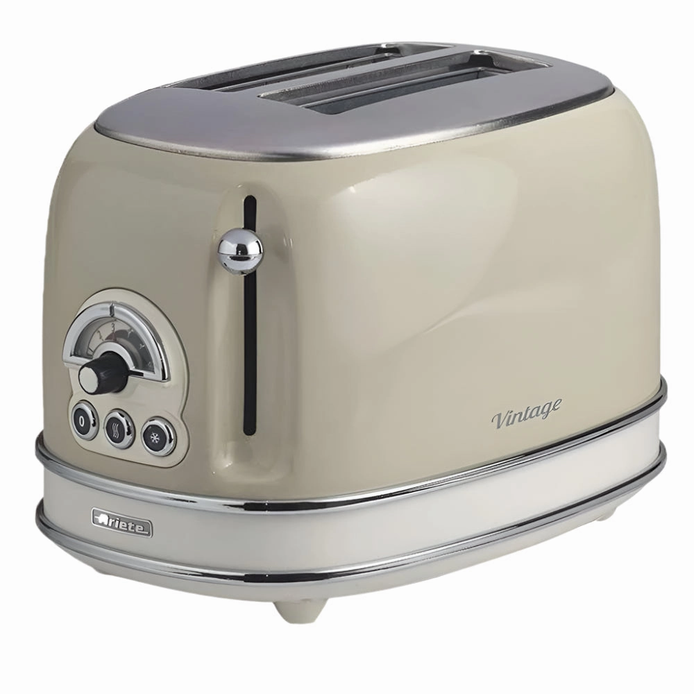 Ariete Toaster 2Slices, Toasting Levels Functions, Delete & Defrost &Heating, 810Watts, Beige