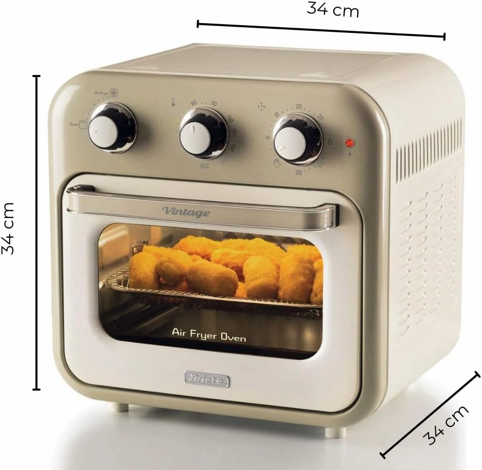 Ariete Vintage Air Fryer Oven, 16Lit, 1400Watts, Beige