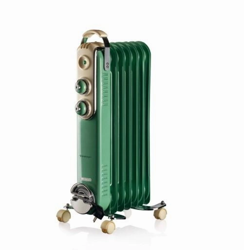 Ariete Vintage Radiator 9Fins, 2000Watts, Green