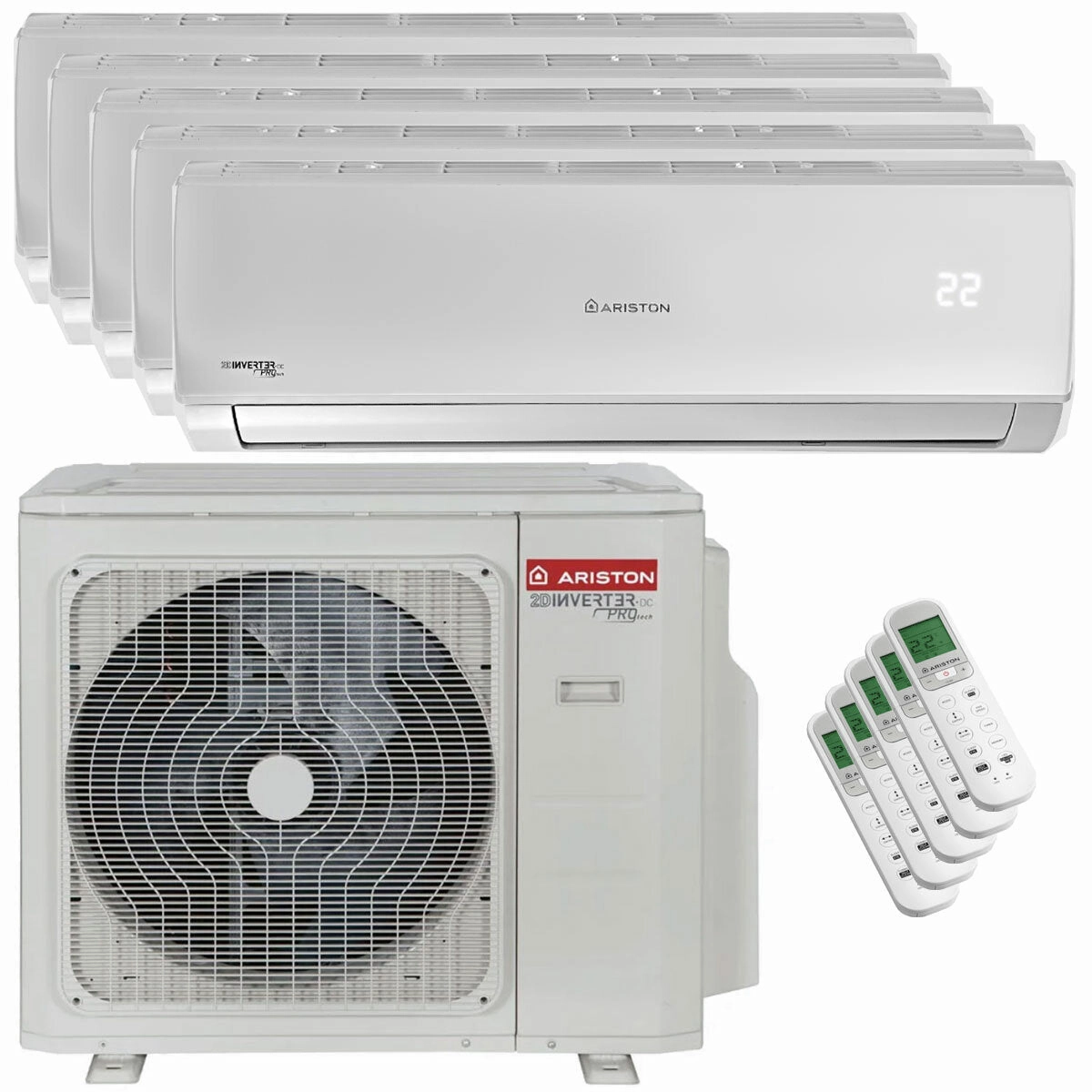 Ariston ALYS R32 penta split air conditioner 9000 9000 9000 9000 9000 BTU inverter A   external unit 12.4 kW