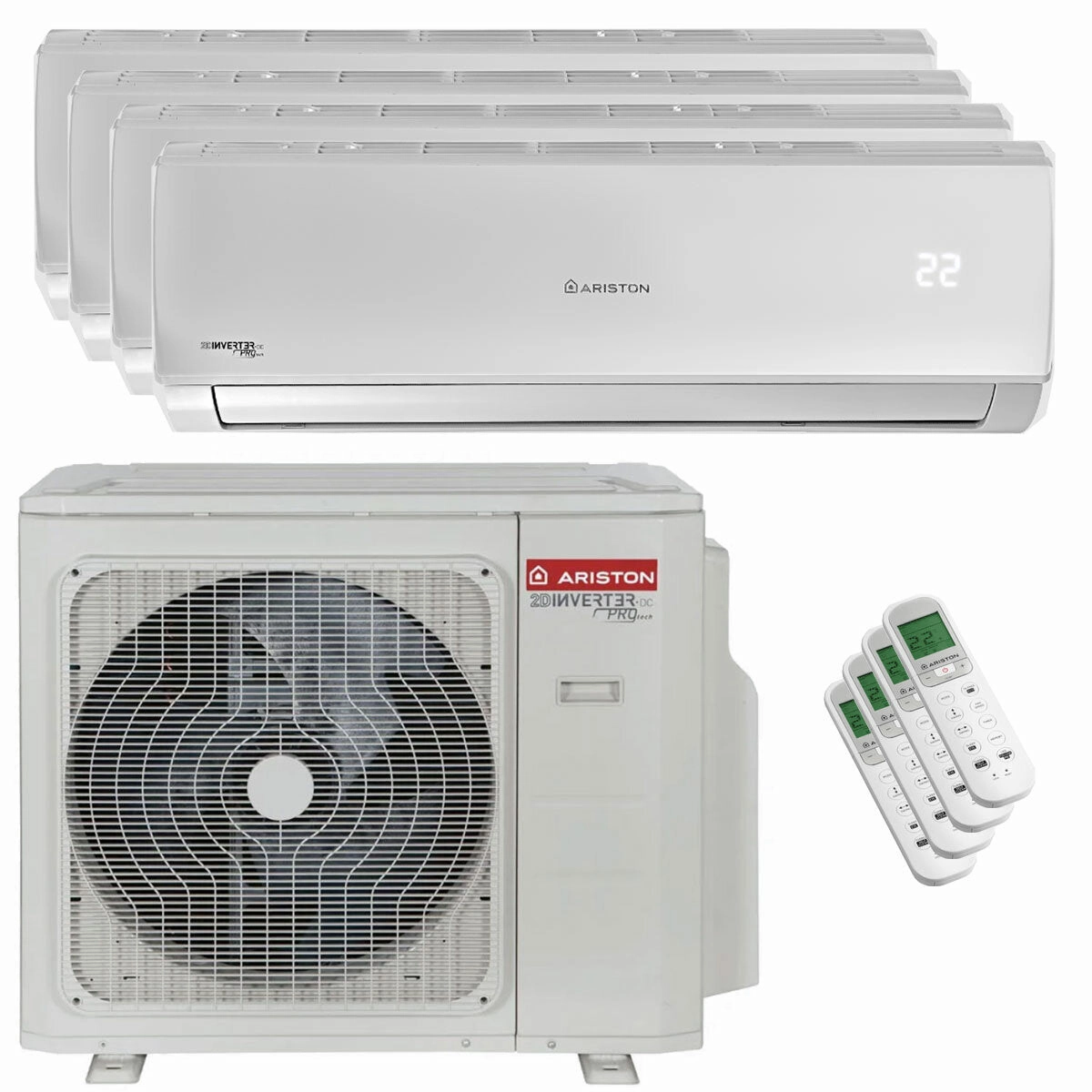 Ariston ALYS R32 quadri split air conditioner 9000 9000 9000 18000 BTU inverter A   external unit 10.6 kW