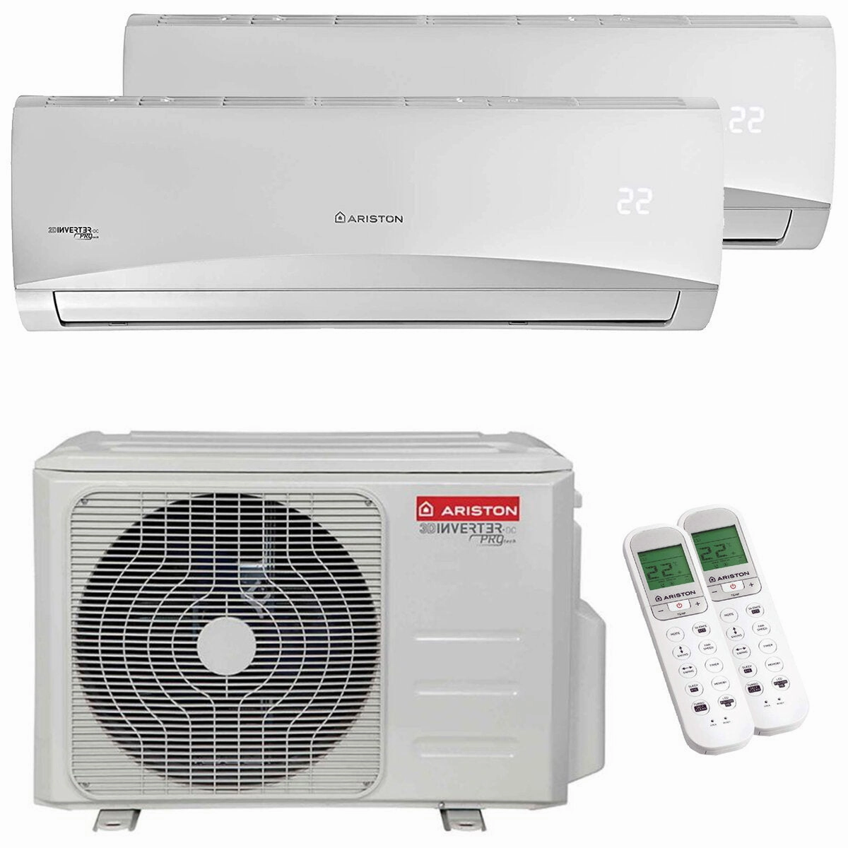 Ariston PRIOS dual split air conditioner 9000 9000 BTU inverter R32 A  external unit 5.0 kW