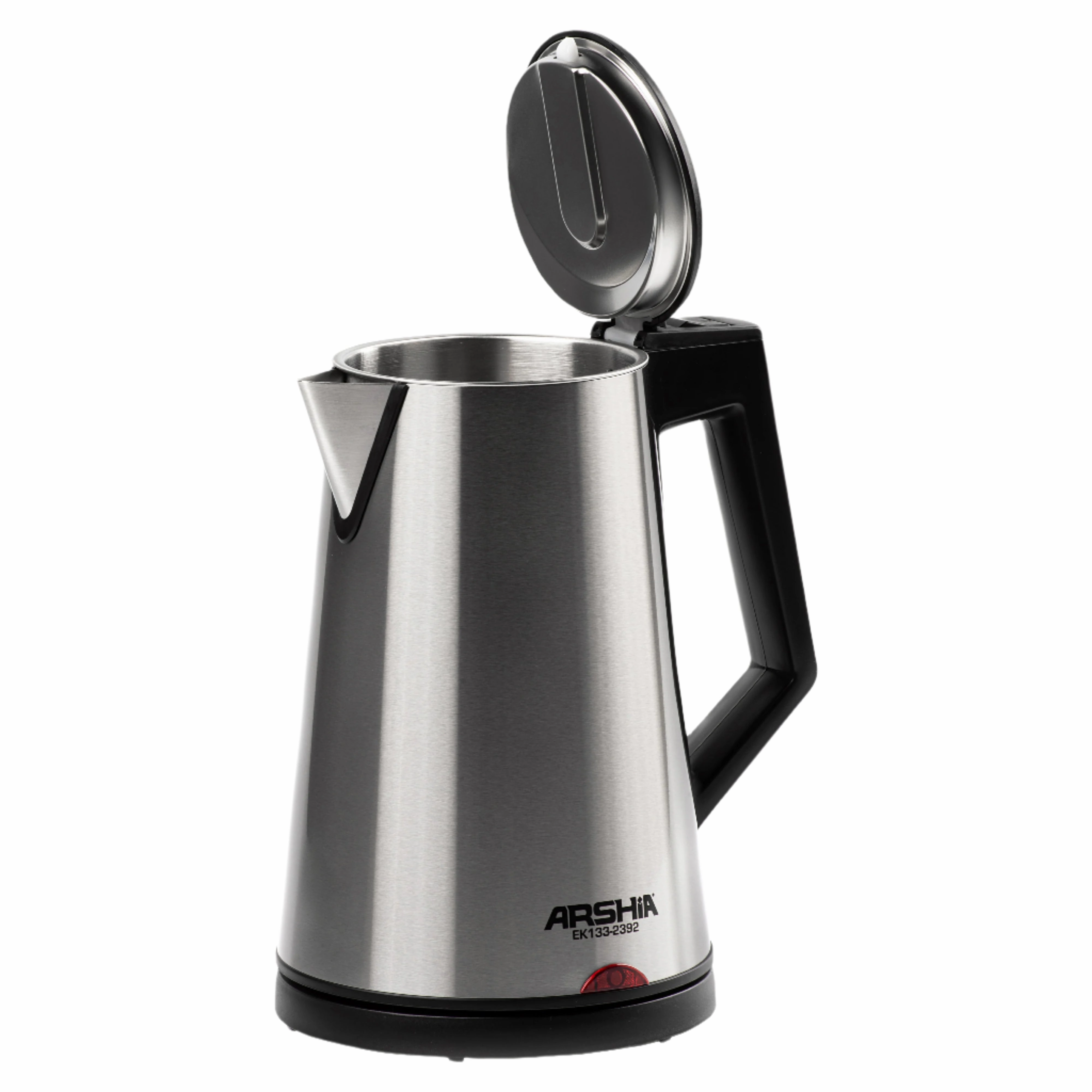 Arshia Cordless Electric Kettle, 1.5Lit, 2150Watts, Silver