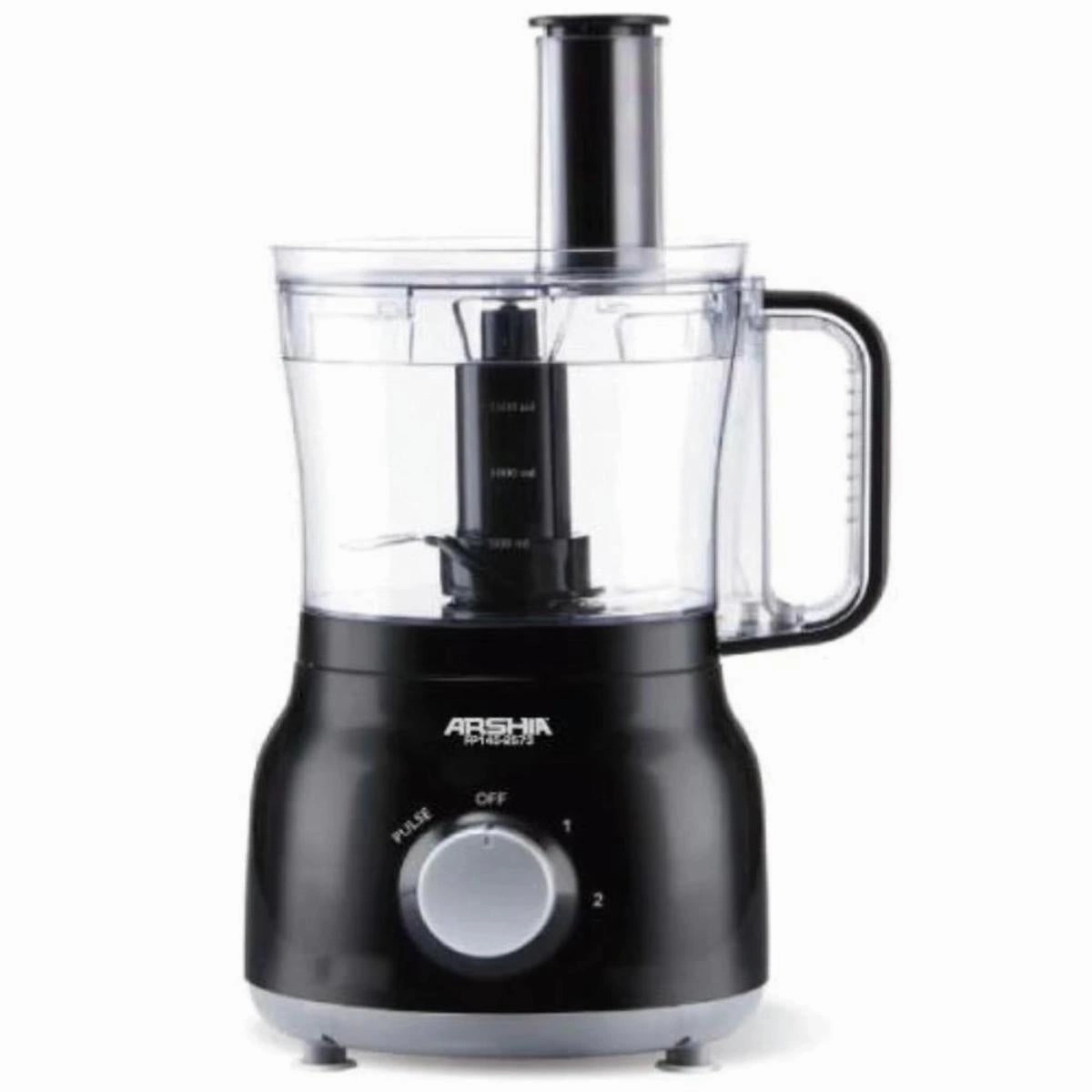 Arshia Food Proccesser 800Watt / 2 Liter Capacity / Grating Kneading Mashing Chopping Slici