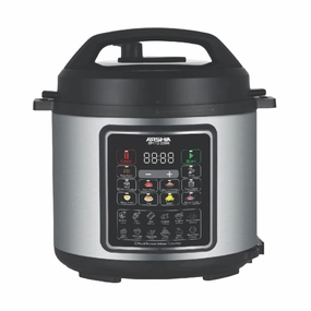 Arshia Pressure Cooker, 6Lit, 1750Watts, Black / Steel