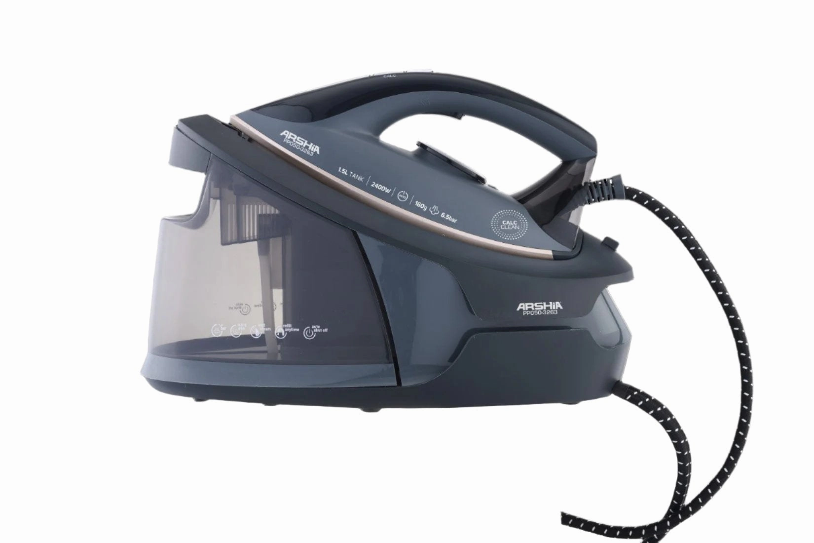 Arshia Pump Iron Steam Station, 1.5Lit tank, Blue