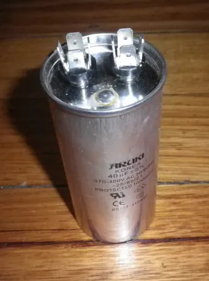 Aruki 40uF 400Volt Metal Can Motor Start Capacitor - Part # CAP040WS, 2920651WS