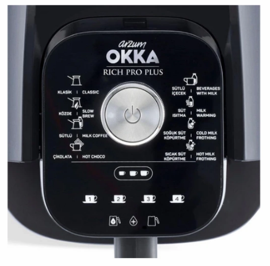 Arzum Okka Coffee Maker, 1.3Lit, 700Watts, Stainless Steel / Silver