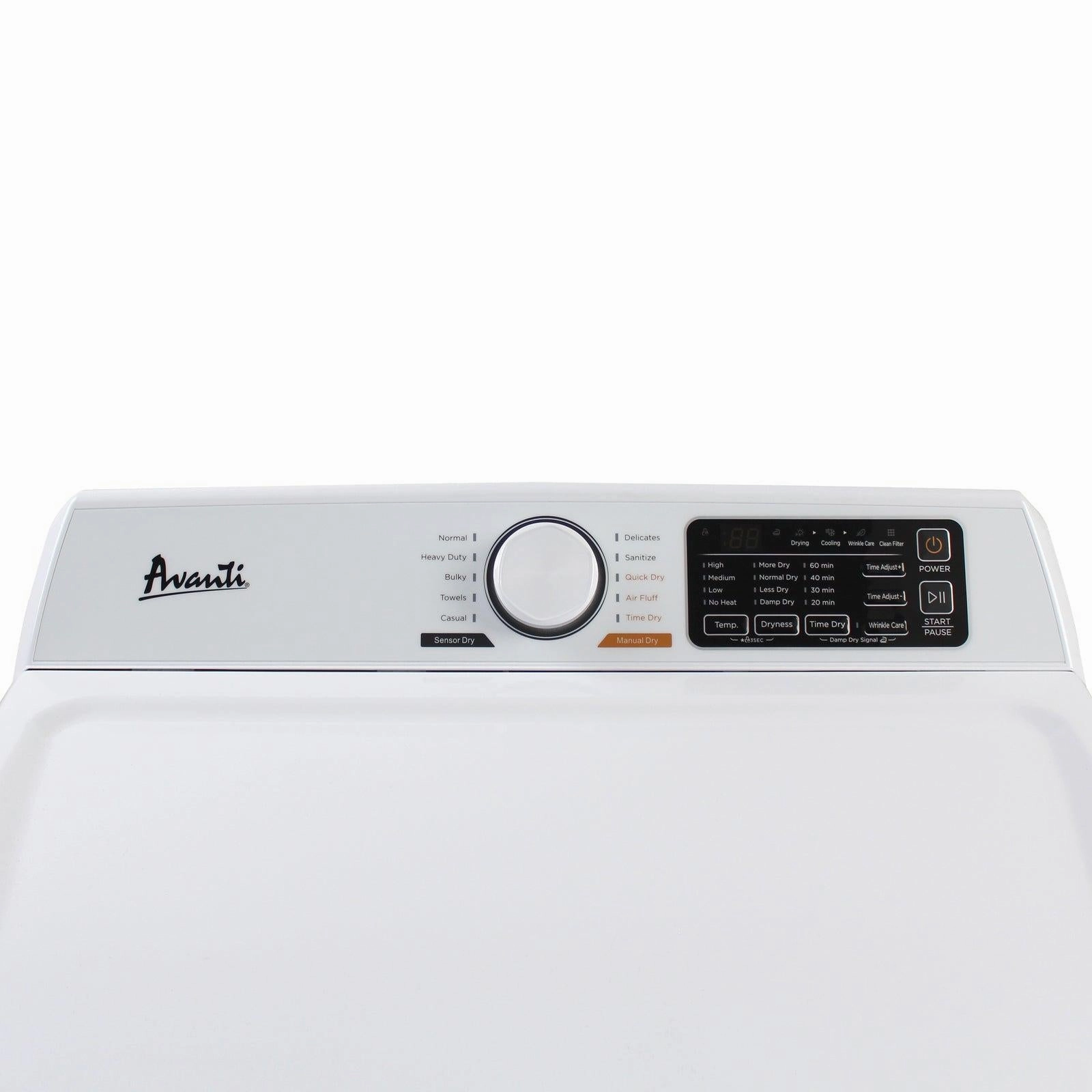 Avanti SED70D0W Avanti Front Load Electric Clothes Dryer, 7.0 Cu. Ft. Capacity - White / 7.0 Cu. Ft.